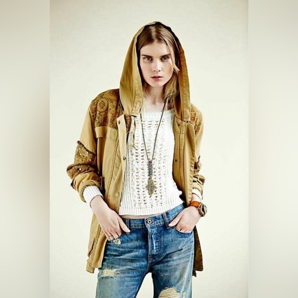 FREE PEOPLE Crafted Cloth Tapestry Jacket in XS! - Picture 5 of 8